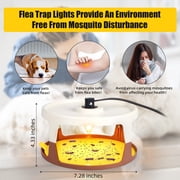 KingFurt 2 Pack Flea Trap Indoor Flea Light for Inside Your Home with 6 Sticky Disc & 6 Bulbs & 2 Electric Wires Pet and Kid ,Sticky Dome Bed Trap Non-