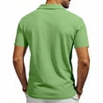 thumbnail image 3 of LTTVQM Mens Textured Knit Polo Shirts 1/4 Zipper Tops Short Sleeve Casual Lightweight Spring Summer Fashion Golf Shirt Mint Green 3XL, 3 of 4