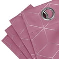 thumbnail image 2 of ZOPZO Blackout Curtains for Bedroom, Light Pink, 52W x 54L Inch, Modern Silver Geometric Design, Thermal Insulation Drapes, 2 Panels, 2 of 6