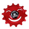 thumbnail image 2 of 2x 12T / 14T Bicicleta Ciclismo Bicicleta Aluminio Desviador Trasero Jockey Rueda Polea Guía Rodillo Idler - Negro / Rojo Zulema Rueda jockey del cambio trasero, 2 of 8