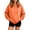 450#Orange, variant on Jackets for Women Trendy Full Zip Up Hoodies Long Sleeve Hooded Sweatshirts with Front Pocket