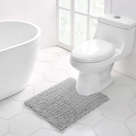 Alfombra Walensee para baño, antideslizante, para inodoro, en forma de U