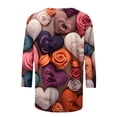 thumbnail image 4 of T-Shirt Imprimé Mode Aqestyerly pour Femme à Manches 3/4 avec Col Rond et Manches Courtes, 4 of 5