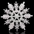 thumbnail image 1 of Large Snowflakes Set Of 5 White Glittered Snowflakes 12" Christmas Decorative Hanging Orn, 1 of 3