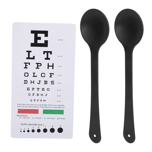 Tableau de Poche pour les Yeux avec 2 Pcs Octuder Double Face Vision Test d'Oeil Examens Tableau Vue Test de Vision Outil
