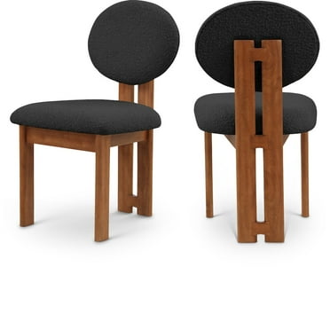 Meridian Furniture Napa Black Boucle Fabric Dining Chair (Set of 2)