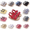 thumbnail image 2 of Sandalias De Bebé Niñas Elegantes Y Cómodas-0-12 Meses De Edad , Sujetador De Gancho Y Bucle Ajustable !, 2 of 4