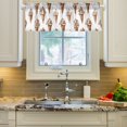 thumbnail image 2 of Yayeee Kitchen Valance Rod Pocket 54" x 18" Living Room Window Curtain, Brown Ice Cream Pattern, 2 of 6