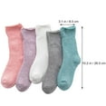 thumbnail image 3 of Shuliwen Women Socks 5 Pairs Thicken Chic Mid-calf Length Socks Stylish Outdoor Women Stockings, 3 of 10