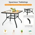 thumbnail image 4 of Patiojoy Outdoor Dining Table Oversize Square Bistro Garden Deck with Rustproof Steel Frame for Garden, 4 of 6