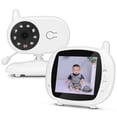 thumbnail image 2 of Monitor de bebé inalámbrico de 3,5 pulgadas, cámara de seguridad, intercomunicador bidireccional con visión nocturna y monitoreo de temperatura, enchufe estadounidense de 110 a 240 V, 2 of 14