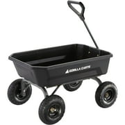 Gorilla Carts 4 Cu. ft. Poly Garden Dump Cart, 600 lbs. Capacity, 35 in. x 22 in. Bed, 10 in. Tires