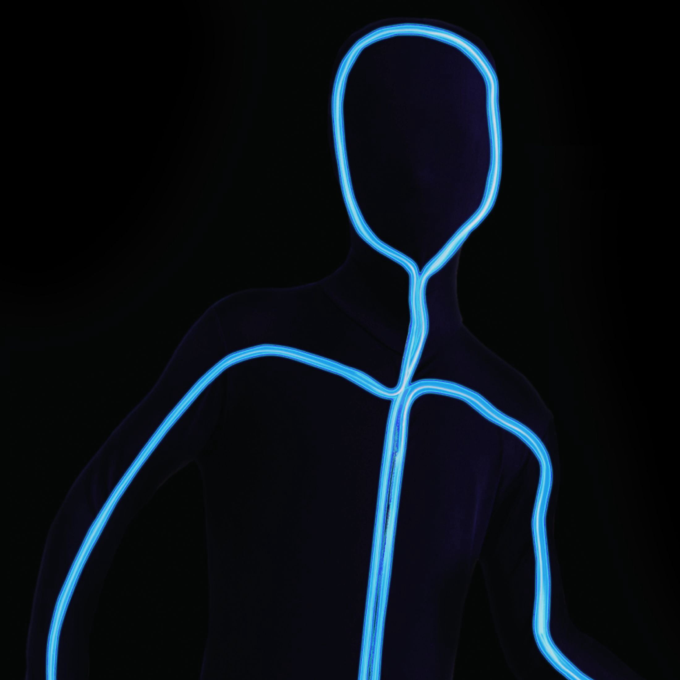 Light Up Stick Figure Halloween Costume for Children, Boy's Size L (10/12), by Way to Celebrate