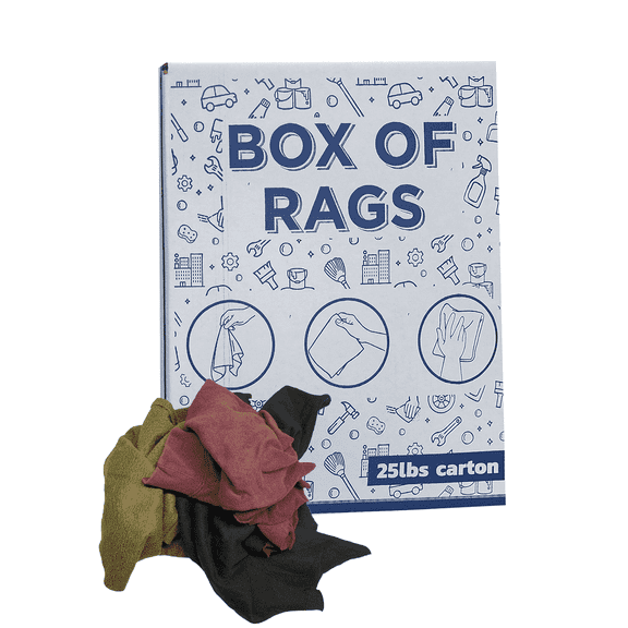 SupremePlus Recycled Color Fleece Rags for Wiping, Multipurpose Cleaning Cloth - 25 lbs. Box