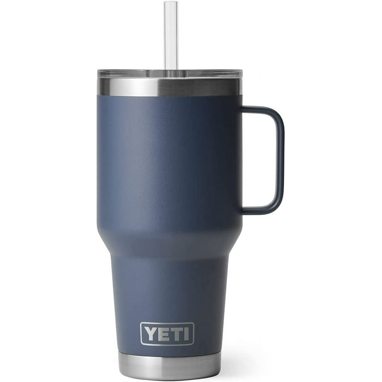 YETI タンブラーRAMBLER 35oz ネイビー YETI Rambler 35 oz Tumbler with Handle and Straw Lid, Travel