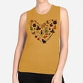 thumbnail image 2 of Halloween Heart Women's Muscle Tank X-Small Antique Gold, 2 of 5