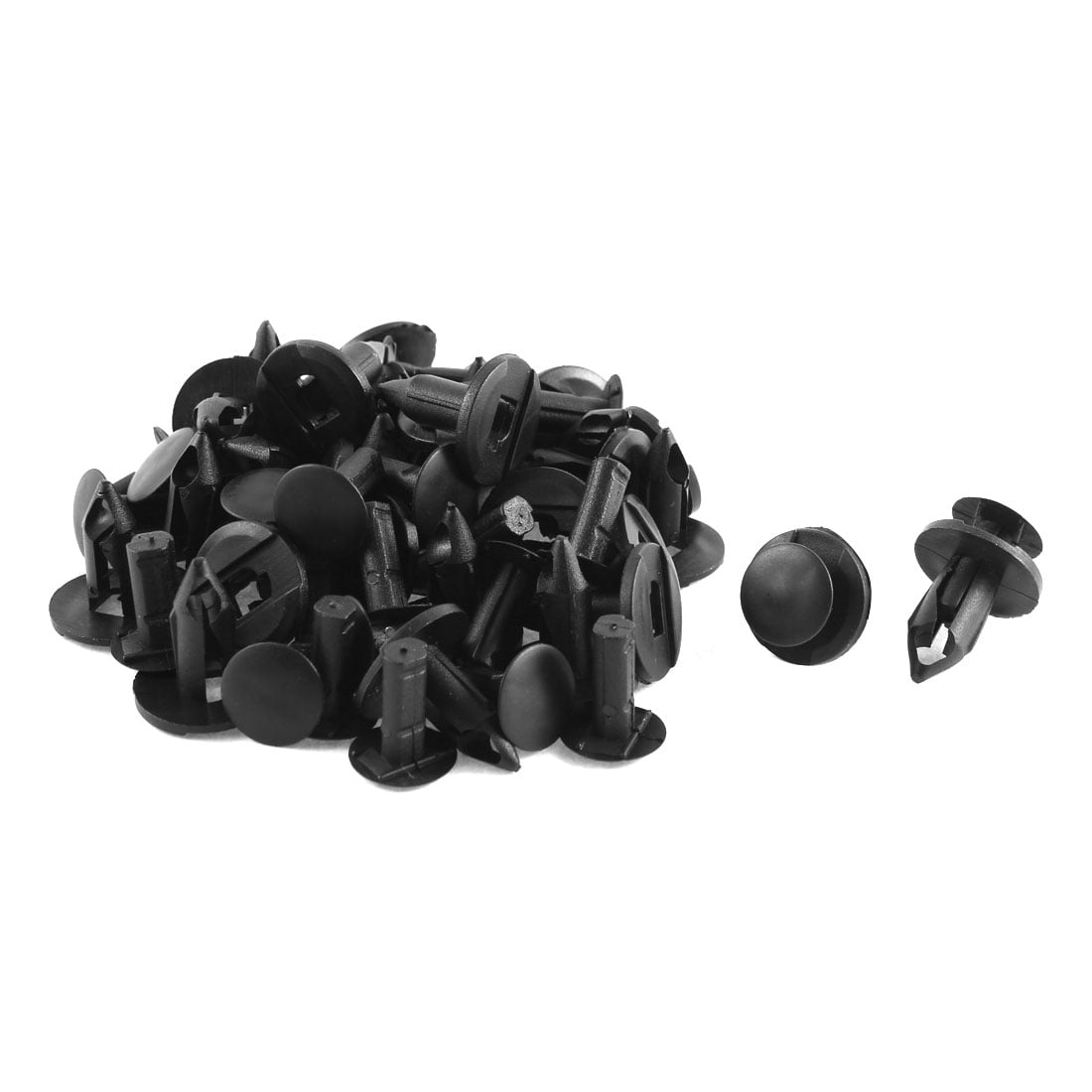 30 Pcs Black Plastic Splash Guard Moulding Bumper Clips 10mm x 20mm x