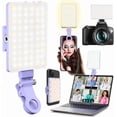 thumbnail image 1 of 60 luces LED portátiles para selfies, iluminación de videoconferencia con clip y adaptador de trípode para cámara, recargable, 2000 mAh, CRI 97+, 3 modos de luz para teléfono, , cámara web, 1 of 18