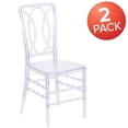 thumbnail image 3 of Flash Furniture 2 Pack Flash Elegance Crystal Ice Stacking Chair with Designer Back - Event Chair - UV Resistant, 3 of 14