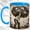 Blue, variant on Heavy Boulder Man Coffee Mug, Strength Symbol Mug, Ceramic 11 oz