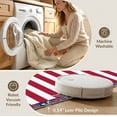 thumbnail image 5 of ODIKA 8'x10' Washable Area Rug Non-Shedding, Easy Care, Striped Motif Border Independence Welcome July Patriotic Door Playful Expressive for King Size Bedroom Under Bed, Master Suite, 5 of 7