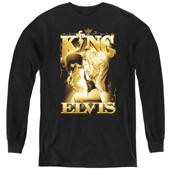 Elvis Presley The King Youth Long Sleeve T-Shirt Black