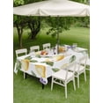 thumbnail image 5 of 54x80 Inch Outdoor Tablecloth with Umbrella Hole Zipper Rectangle Summer Lemon Rectangular Tablecloths Outside Waterproof Spring Purple Floral Botanical Bee Patio Table Cloth Cover for Picnic Party, 5 of 8