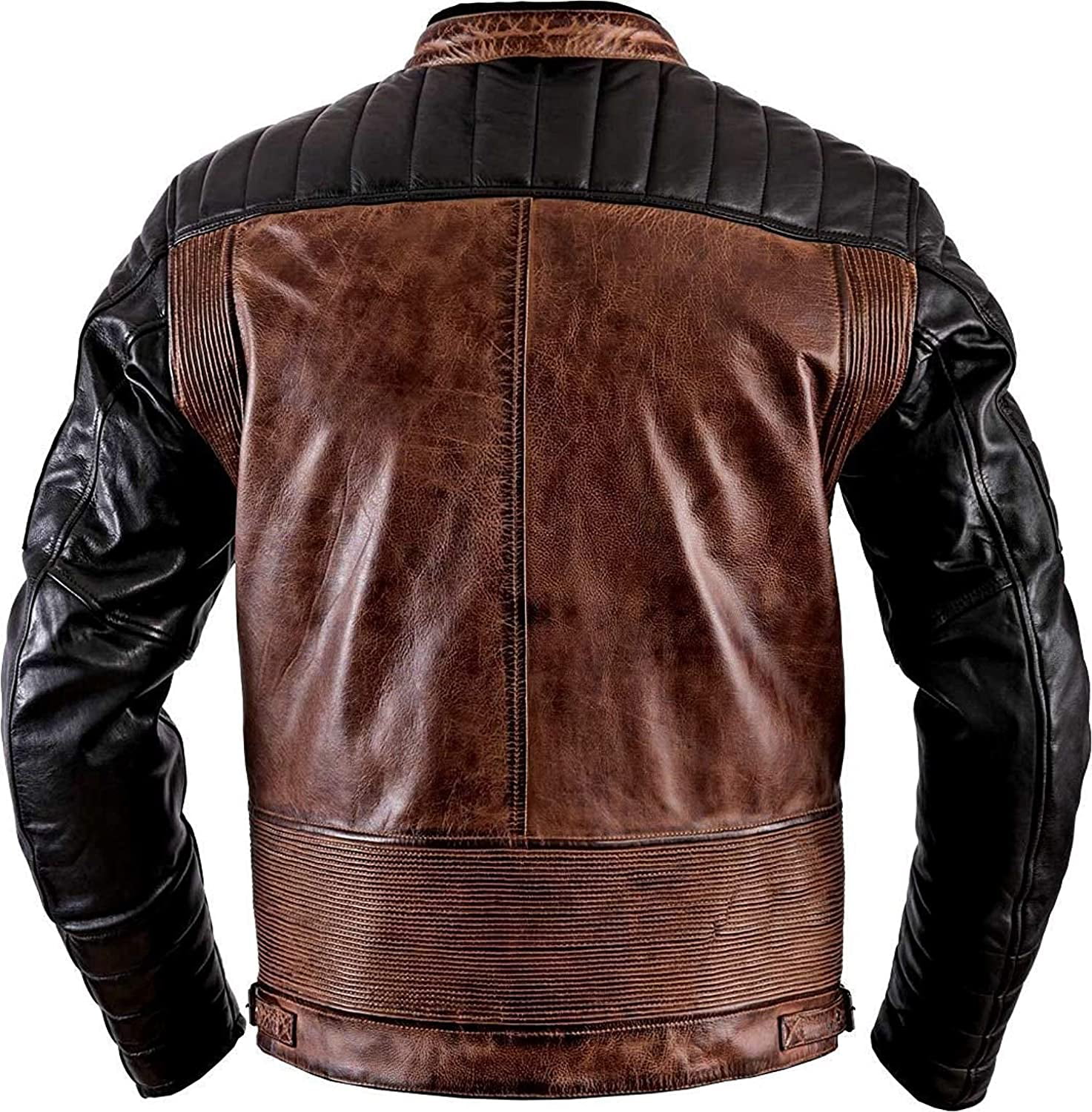 Jackets Hub Designer Cafe Racer Brown Leather Jacket