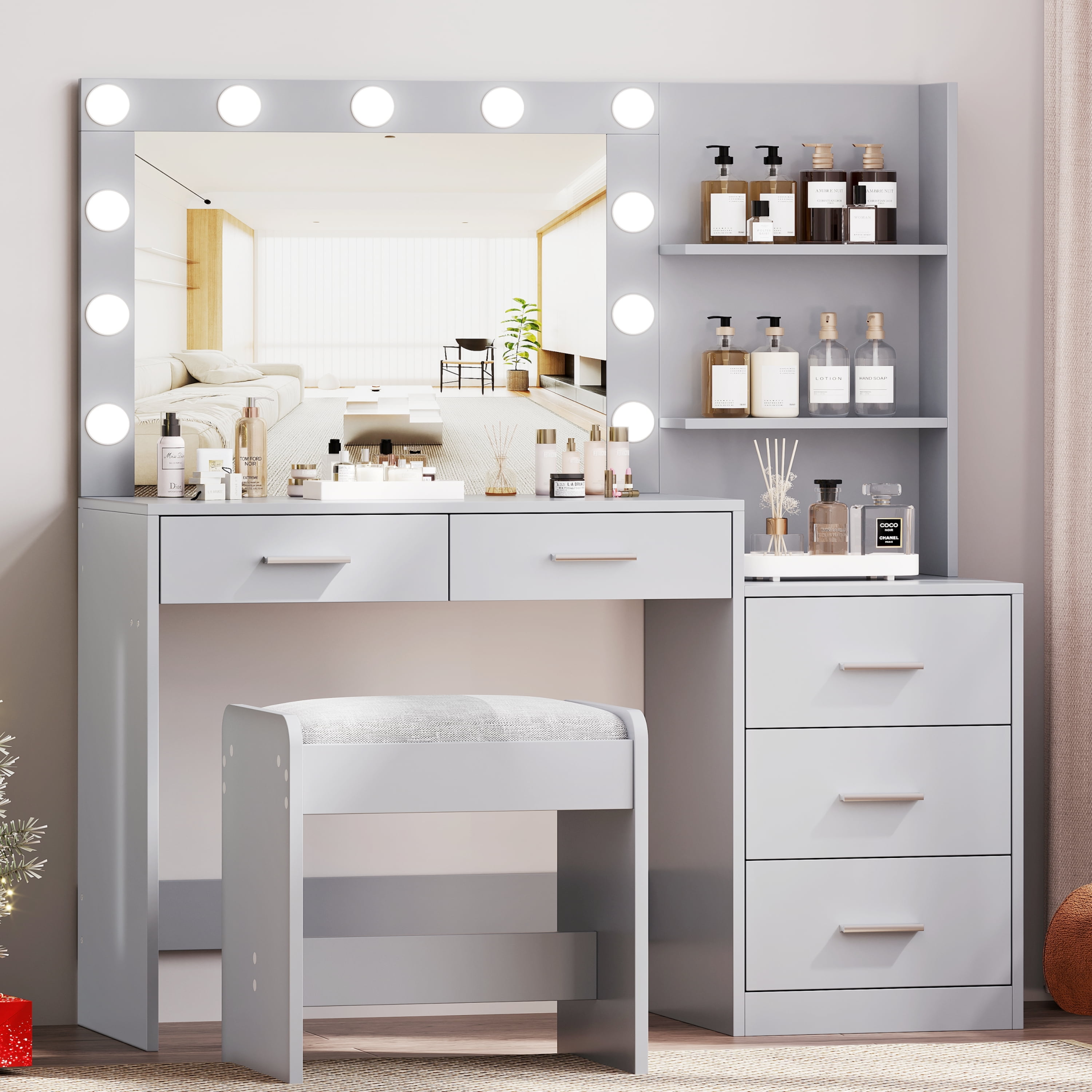 照明付き化粧台-Dressing table with lighting Amazon.com: ANWBROAD 51.8