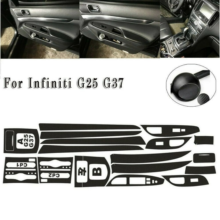 Yannee Interior Center Console Carbon Fiber Molding Sticker Decals