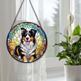 thumbnail image 4 of Australian Shepherd Stained Glass Suncatcher, Australian Shepherd Glass Suncatchers for Windows For Merry Christmas, 4 of 7