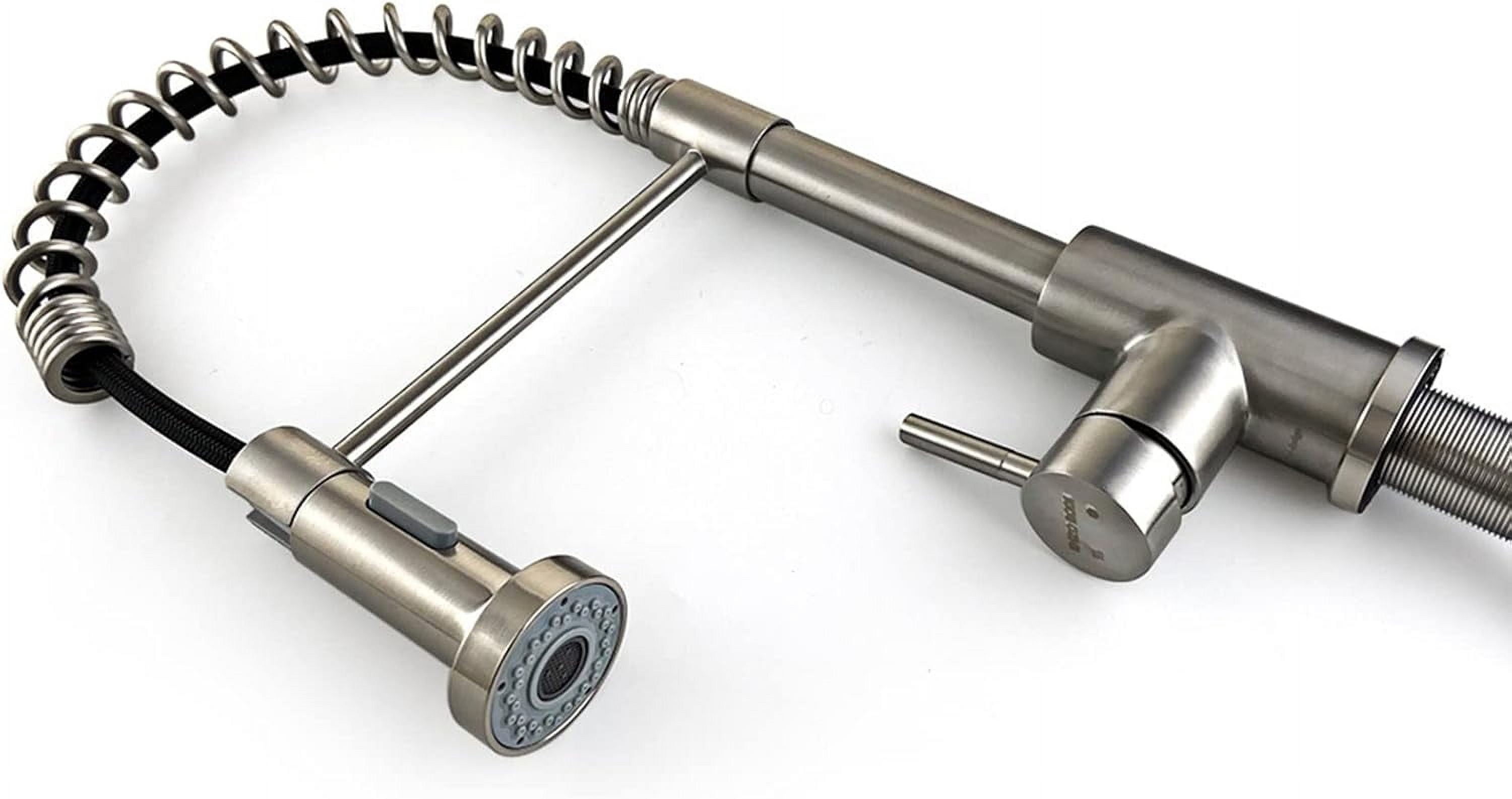 Kitchen Faucet with Pull Down Sprayer Stainless Steel Brushed Nickel Pull Out Kitchen Faucets Commercial Spring Kitchen Sink Faucet Deck Mounted Modern Sink Tap with Standard Fittings