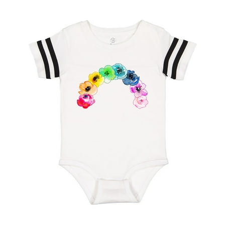 

Inktastic Rainbow of Flowers watercolor Gift Baby Boy or Baby Girl Bodysuit