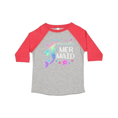 

Inktastic Secret Mermaid Watercolor Design with Seashells and Bubbles Gift Toddler Boy or Toddler Girl T-Shirt