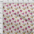 thumbnail image 3 of oneOone Georgette Viscose Medium Yellow Fabric Rooster Cock Sewing Craft Projects Fabric Prints By Yard 42 Inch Wide-7Q, 3 of 6