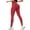 Red, variant on Compression Leggings with Pockets for Women Tummy Control Leggings No Front Seam Workout High Waist Yoga Pants Hot Pink L