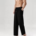 thumbnail image 2 of Eagokdc Stretch Pants for Men Casual Summer Loose Exercise Drawstring Jogging Big And Tall Pant With Pockets Size S-4XL, 2 of 8