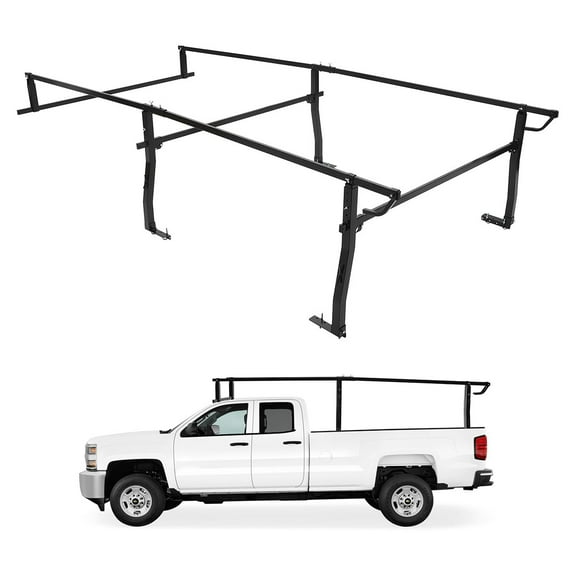Danolapsi Heavy Duty One-Piece Truck Bed Rack,43-63 Inch Adjustable Width,800LB Capacity,Carbon Steel Construction for Pickup Trucks,Fits Kayak, Surfboard, Lumber, Ladder