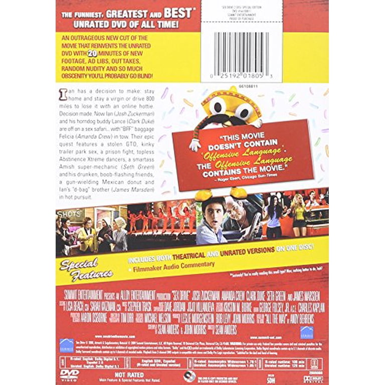 Summit Inc/Lionsgate - Sex Drive (2008) Unrated & Rated R Comedy