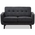 thumbnail image 3 of Baxton Studio Carina Tufted Loveseat in Dark Gray, 3 of 10