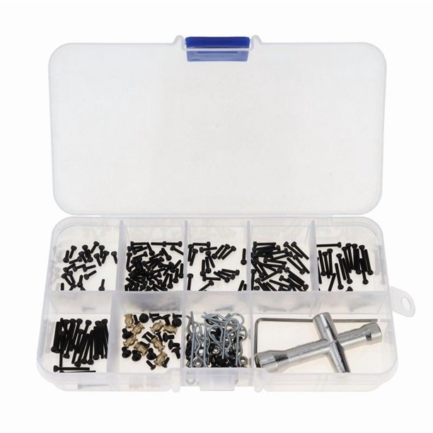 Juego de Tornillos M1.4 de 252 Uds., Herramientas de ReparacióN de Llaves Hexagonales de para Axial SCX24 1/24 RC Crawler, Accesorios de Piezas de Coche