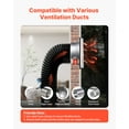 thumbnail image 5 of VEVOR 6 inch Wall Vent Cover, Louvered Square AC Vent Gable Cover, Premium Stainless Steel & with Noise Reducing Rubber Gasket, for House,Bathroom,Garage,Kitchen,Basement (1 Pack, Silver), 5 of 9