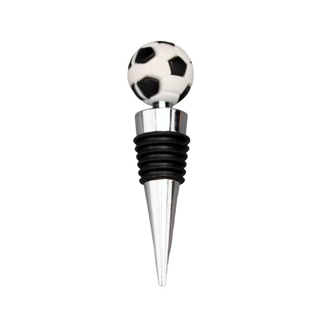 Tapón con forma de balón de fútbol que sella la frescura y el borde, accesorio estético y práctico