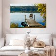 thumbnail image 2 of Elephant Stock Lake Geneva Morning Calm Wall Art - Horizontal Canvas Wall Art - Living Room Wall Decor - Nature Canvas - Blue And Green Decor - 51" x 34", 2 of 8