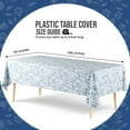 thumbnail image 2 of Exquisite Plastic Tablecloths White & Blue Botanical Floral Design 54x108 in 2 Count, 2 of 7