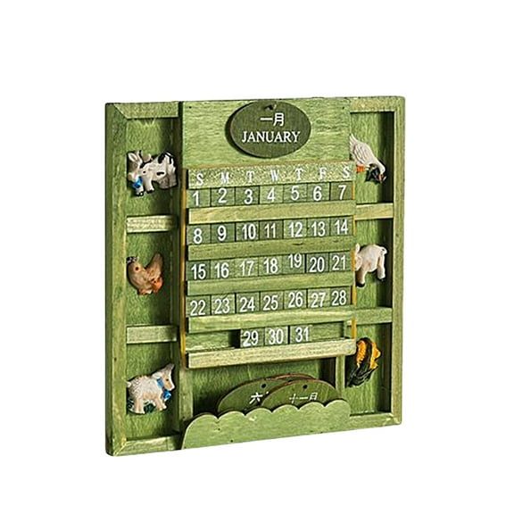 Calendar Wall Calendar Perpetual Calendar Month Date Display Wall Mounted Planner for Living Room Ornament Decor
