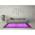 thumbnail image 3 of Ahgly Company Indoor Square Oriental Purple Industrial Area Rugs, 7' Square, 3 of 4