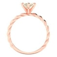 thumbnail image 4 of Solitaire Engagement Ring for Women - 2ct Natural Morganite in 18K Rose Gold Promise Ring, 4 of 6