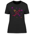 thumbnail image 1 of Crossed Colored Baseball Bats T-Shirt Women -Image by Shutterstock, Female Medium, 1 of 2