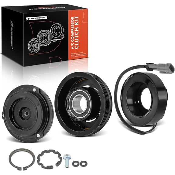 A-Premium Air Conditioner AC Compressor Clutch Kit Compatible with Chevrolet Silverado, Tahoe, Suburban, Express, Avalanche, C3500HD & GMC Sierra, Yukon, Savana & Cadillac Escalade, 10S17F Compressor